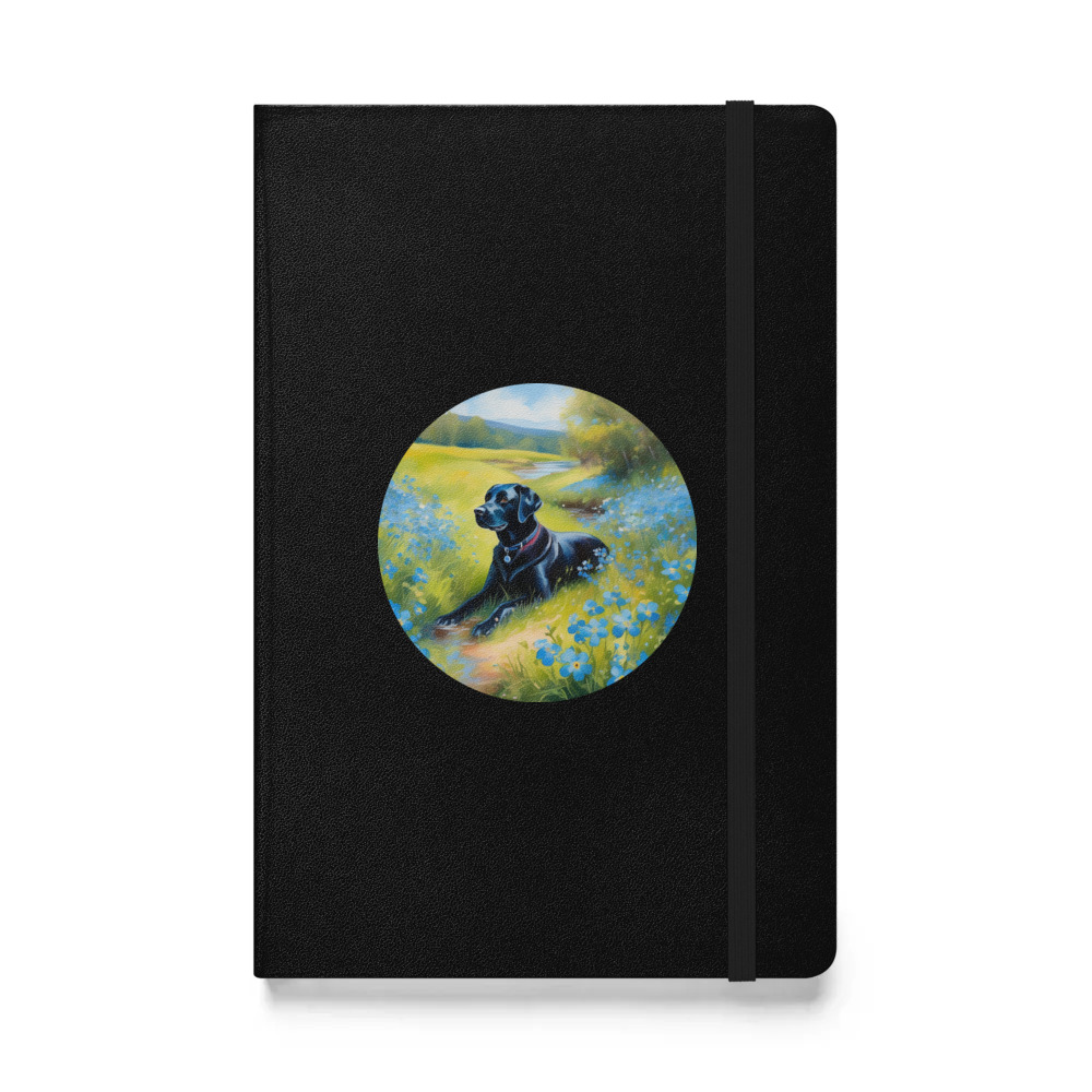 PugMug Custom Black Labrador Retriever Hardcover Bound Notebook