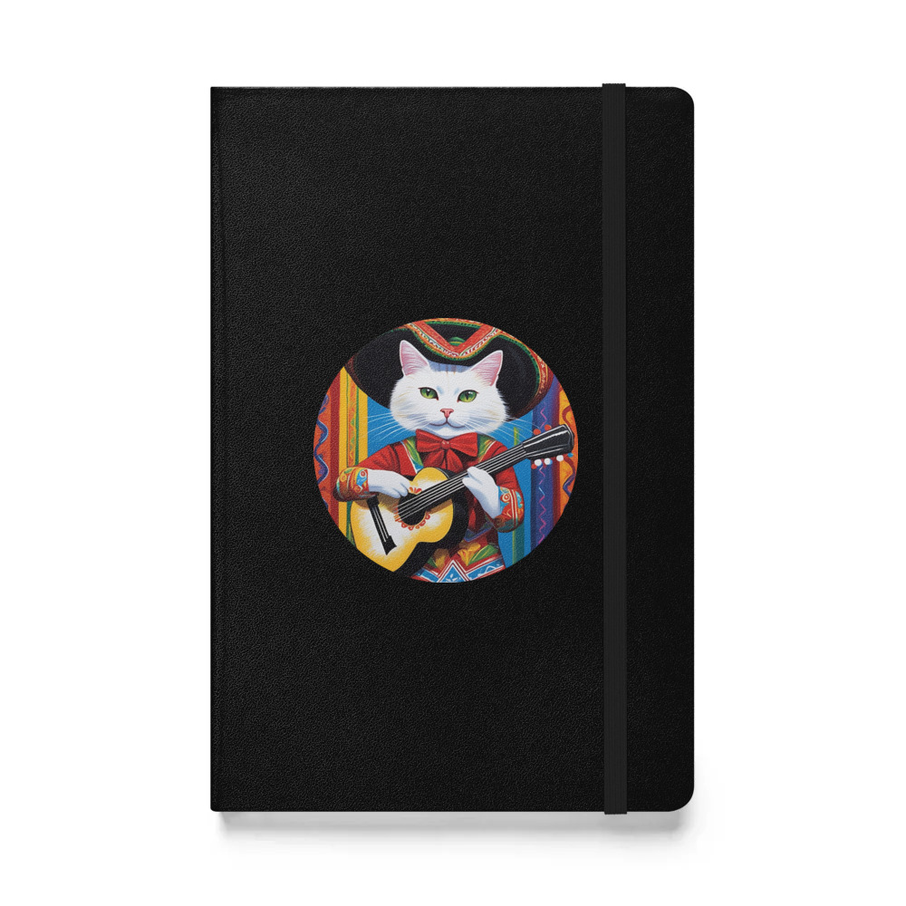 PugMug Custom White Companion Cat Hardcover Bound Notebook