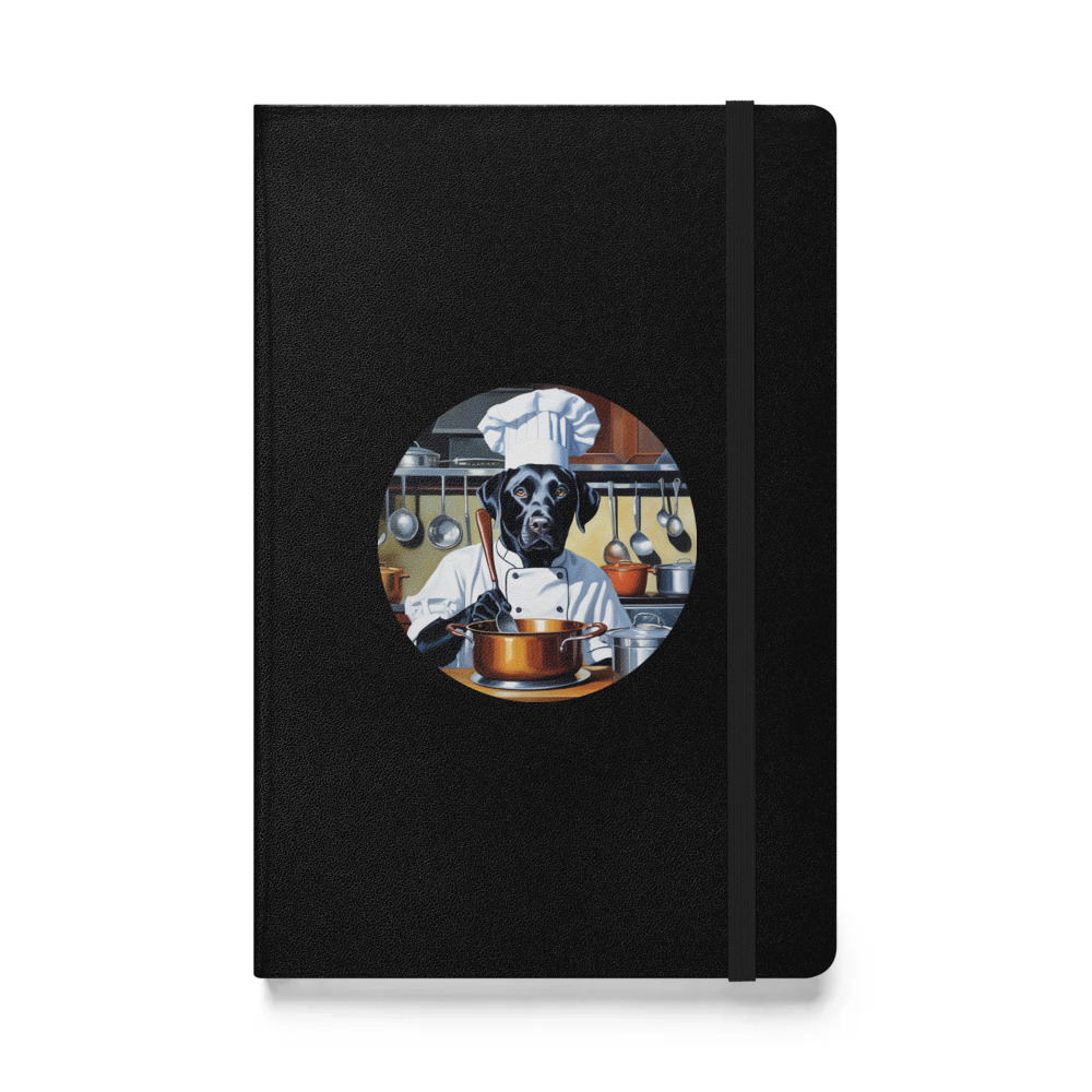 PugMug Custom Black Labrador Retriever Hardcover Bound Notebook