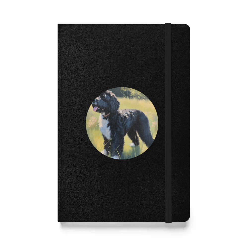 PugMug Custom Portuguese Water Dog Hardcover Bound Notebook