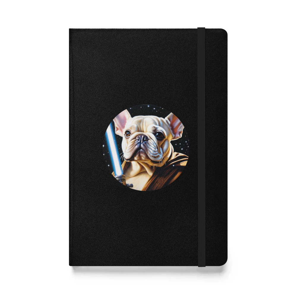 PugMug Custom White French Bulldog Hardcover Bound Notebook