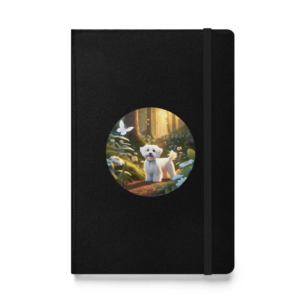 PugMug Custom White Havanese Dog Hardcover Bound Notebook