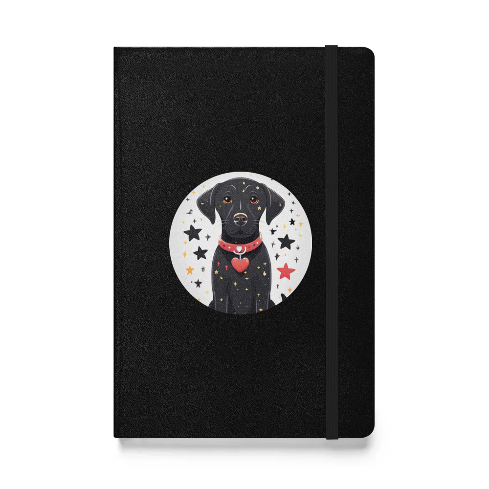 PugMug Custom Black Labrador Retriever Hardcover Bound Notebook