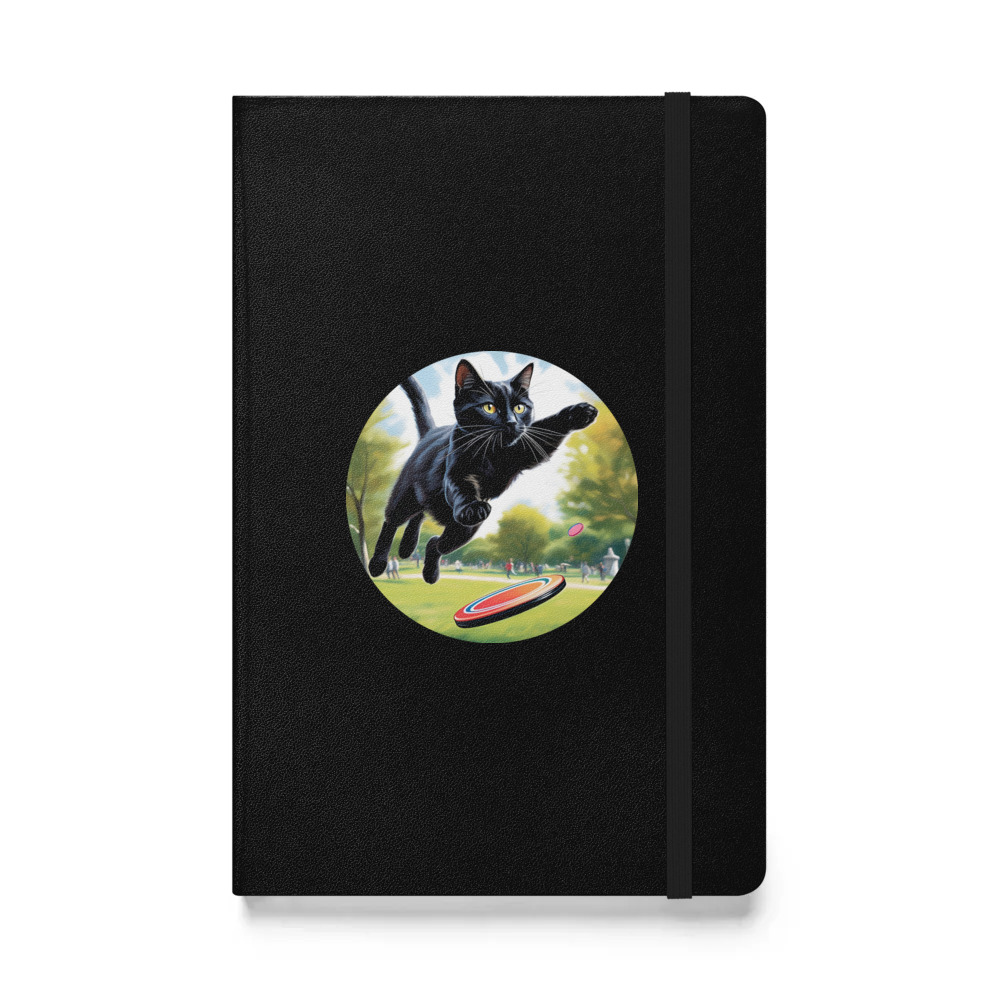 PugMug Custom Black Companion Cat Hardcover Bound Notebook