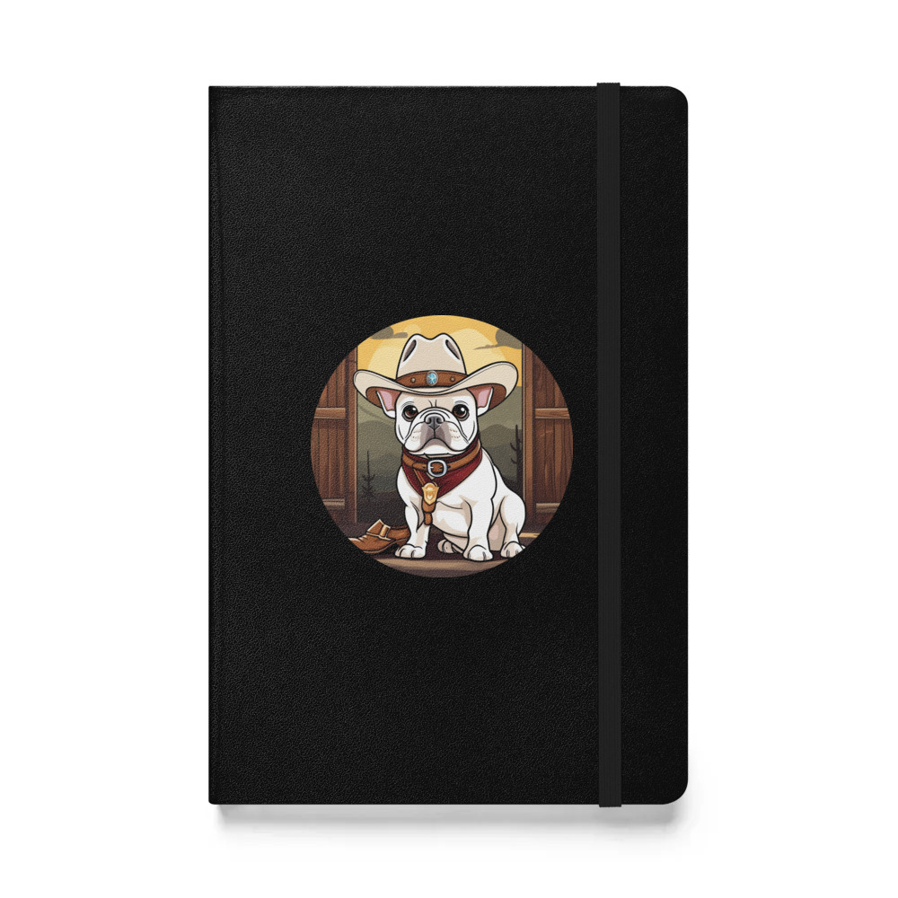 PugMug Custom White French Bulldog Hardcover Bound Notebook