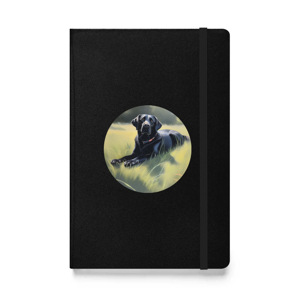 PugMug Custom Black Labrador Retriever Hardcover Bound Notebook