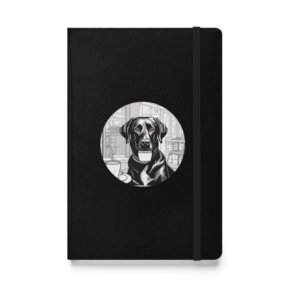 PugMug Custom Black Labrador Retriever Hardcover Bound Notebook