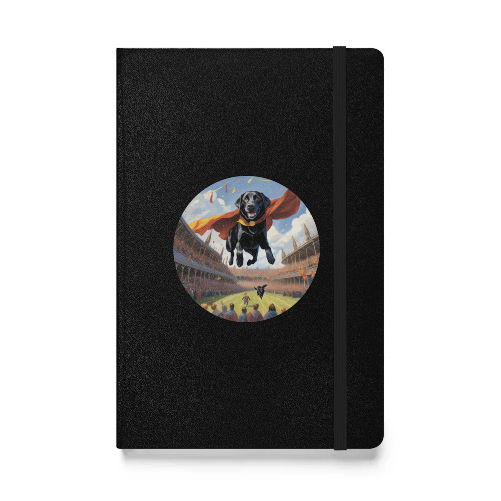 PugMug Custom Black Labrador Retriever Hardcover Bound Notebook