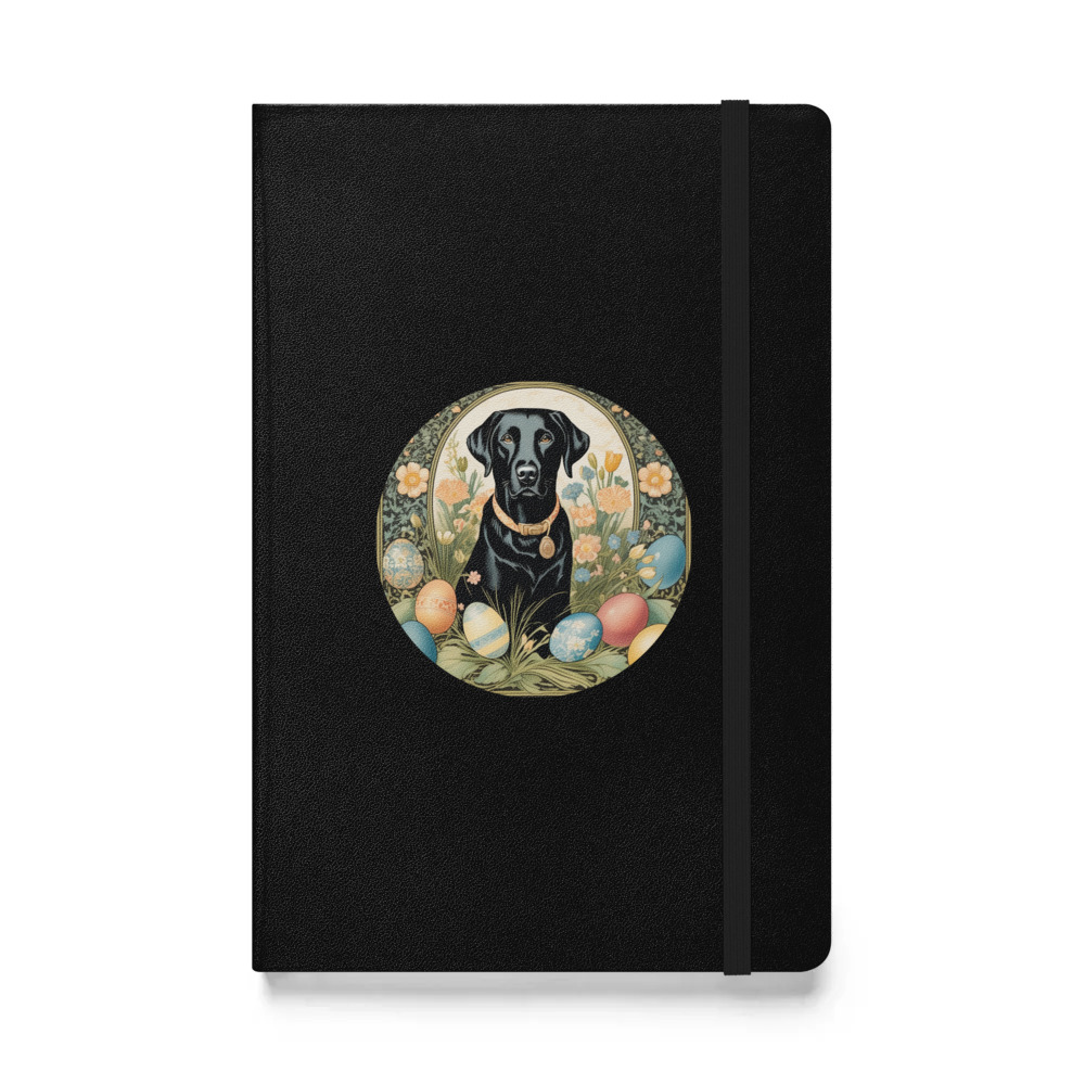 PugMug Custom Black Labrador Retriever Hardcover Bound Notebook