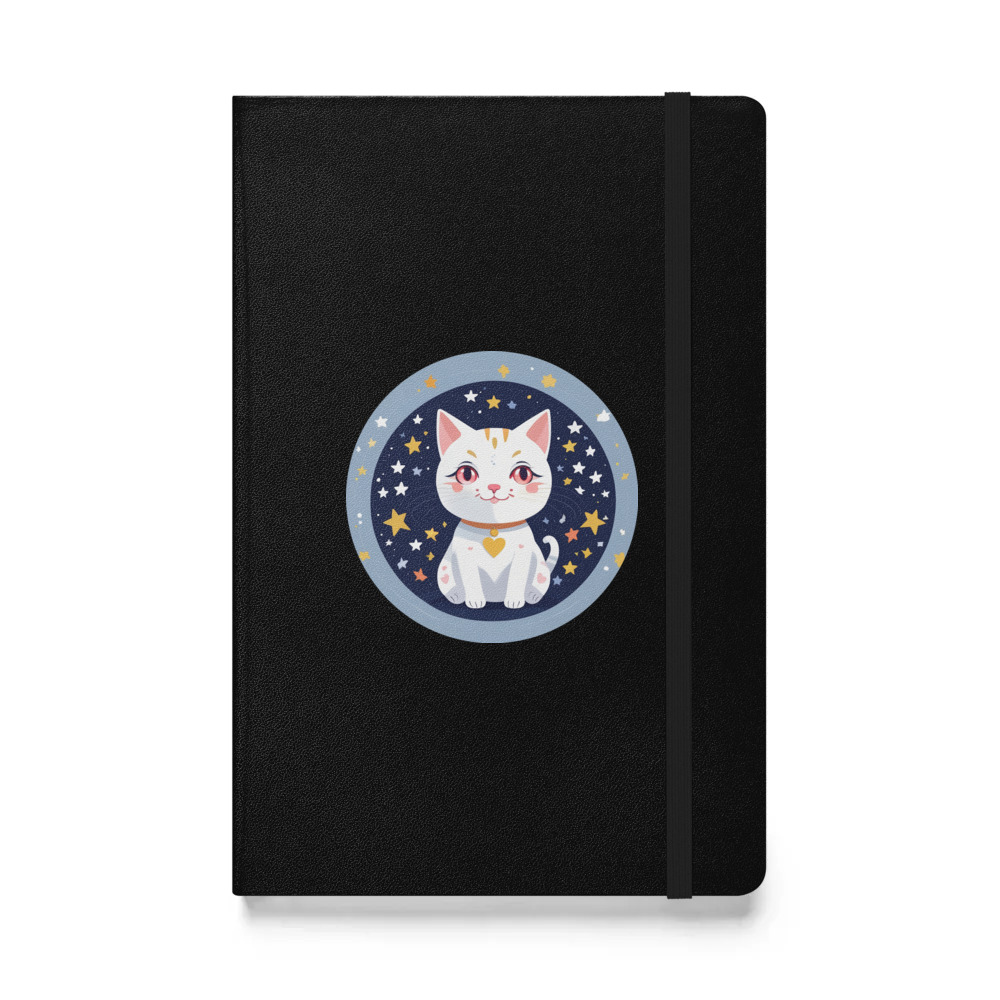 PugMug Custom White Companion Cat Hardcover Bound Notebook