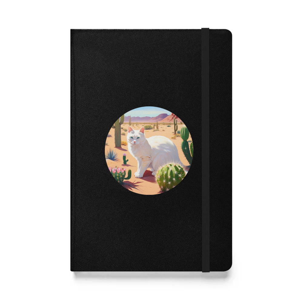 PugMug Custom White Companion Cat Hardcover Bound Notebook