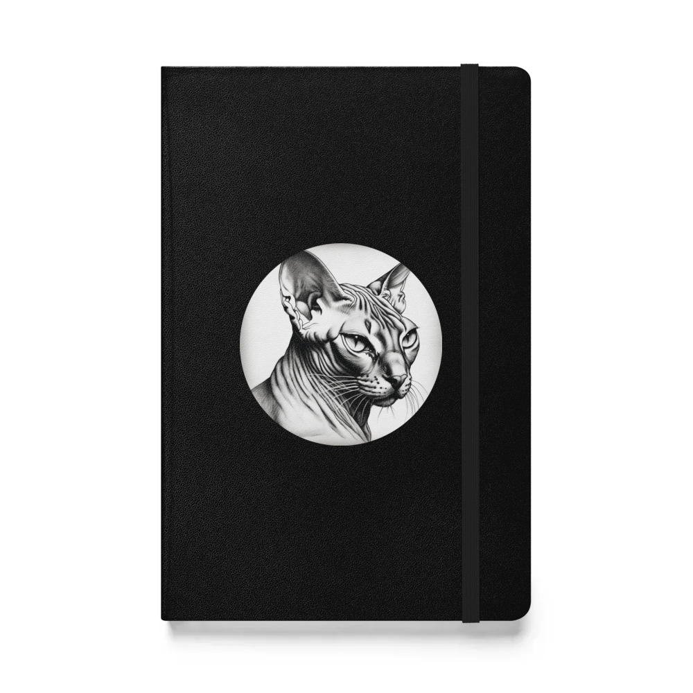 PugMug Custom Tabby Sphynx Cat Hardcover Bound Notebook