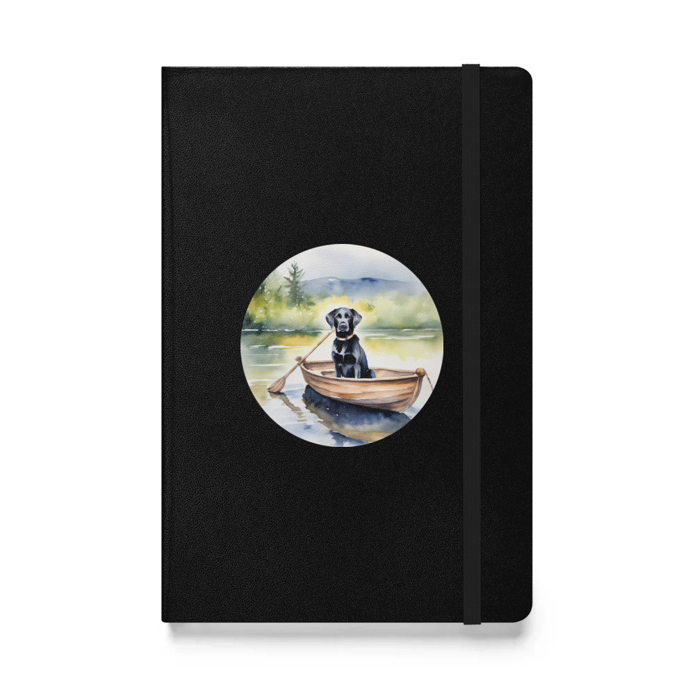 PugMug Custom Black Labrador Retriever Hardcover Bound Notebook