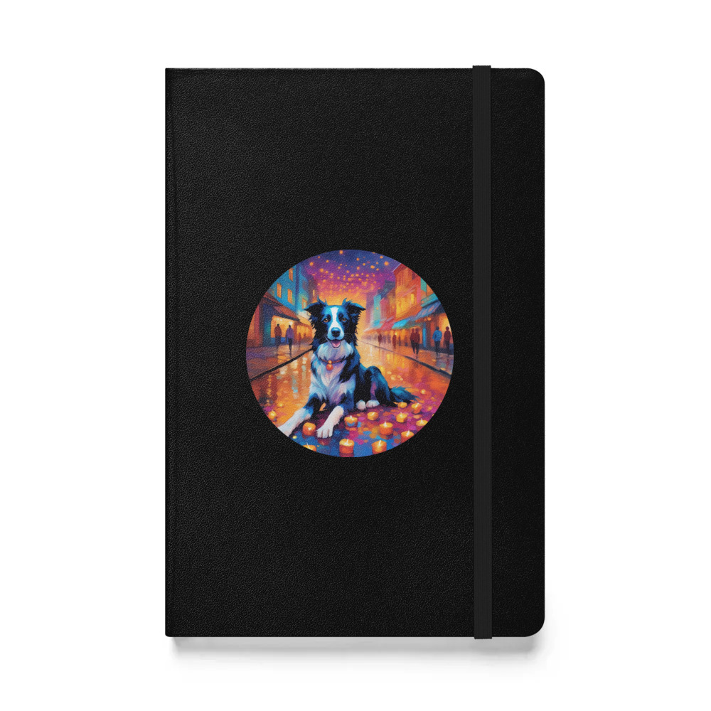 PugMug Custom Border Collie Hardcover Bound Notebook