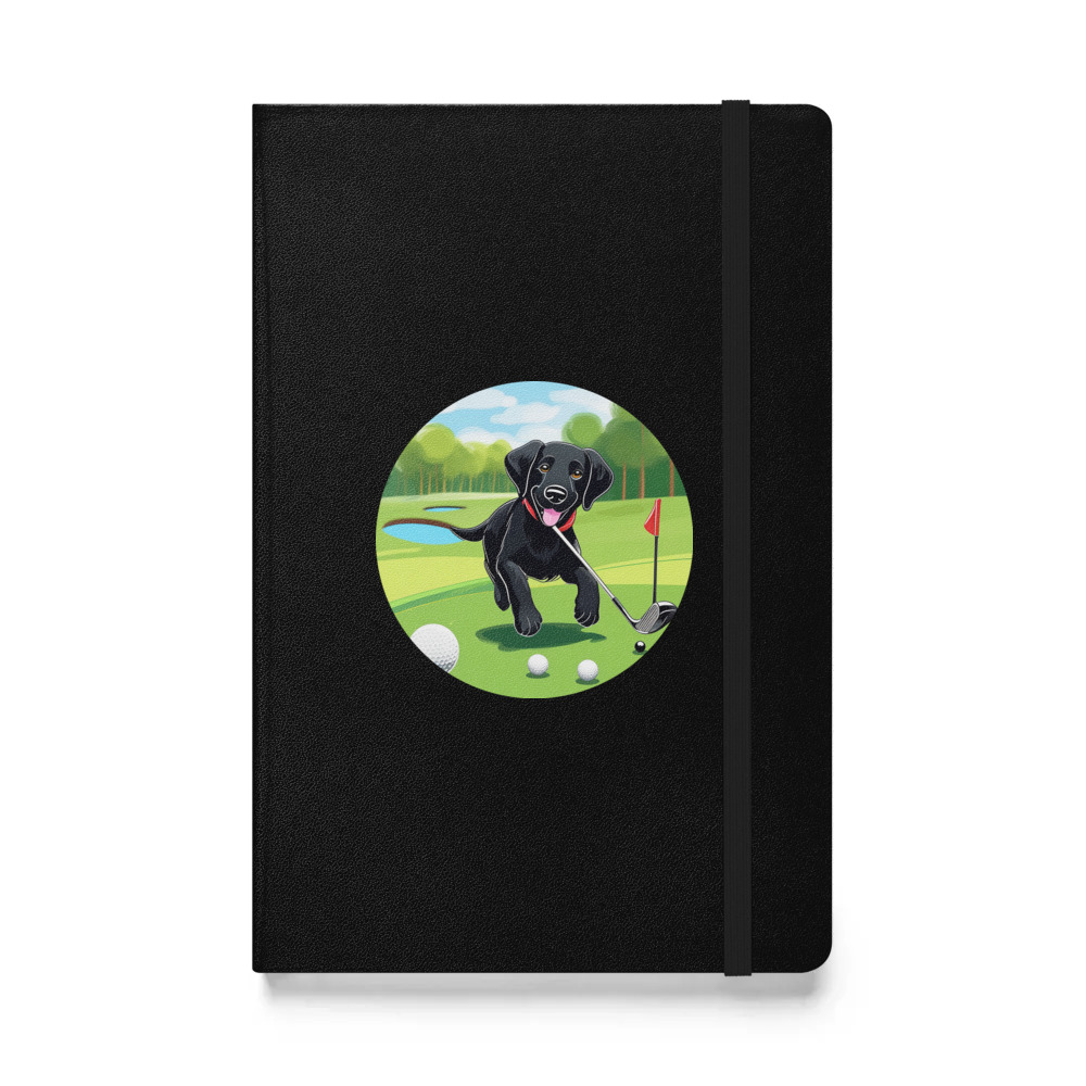 PugMug Custom Black Labrador Retriever Hardcover Bound Notebook