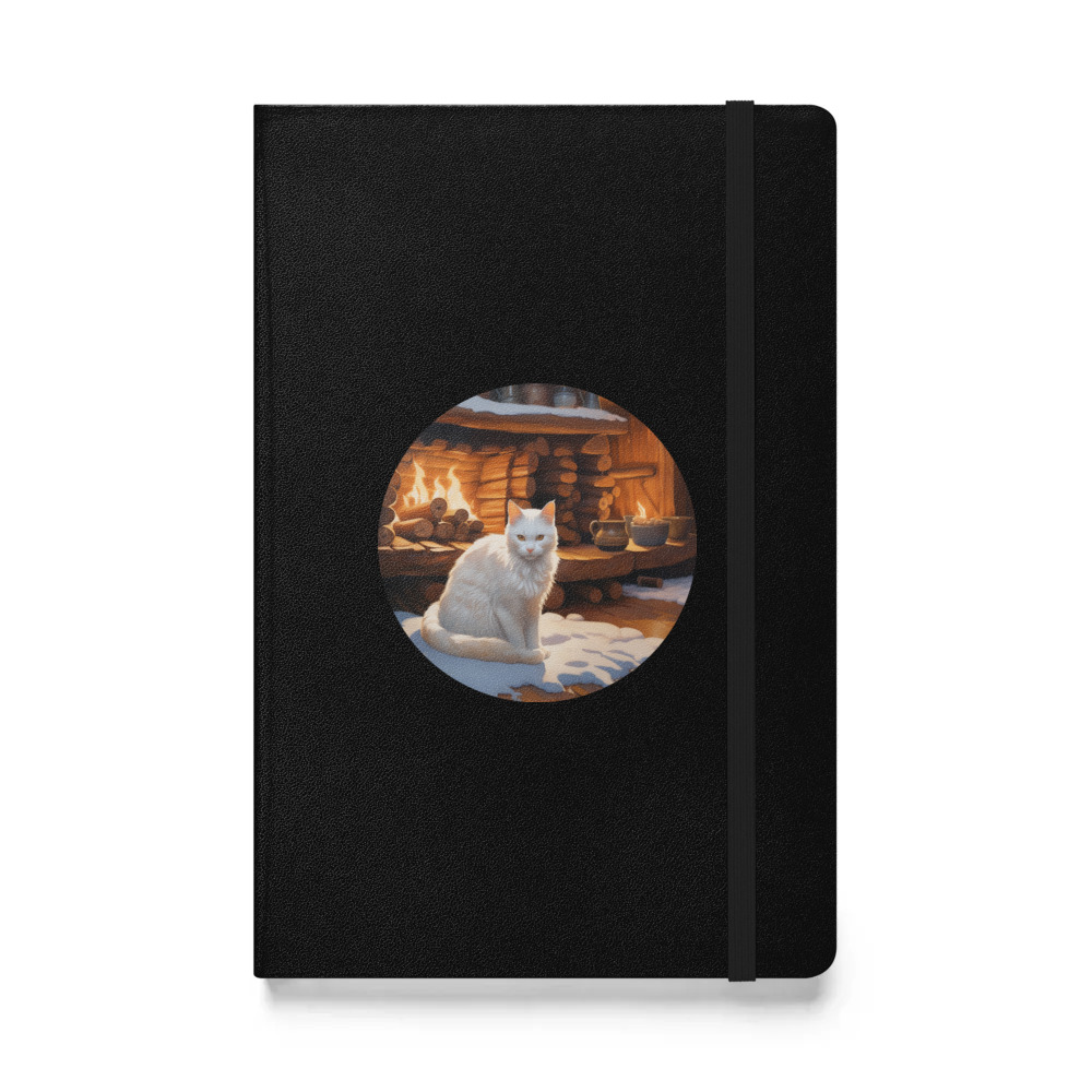 PugMug Custom White Companion Cat Hardcover Bound Notebook