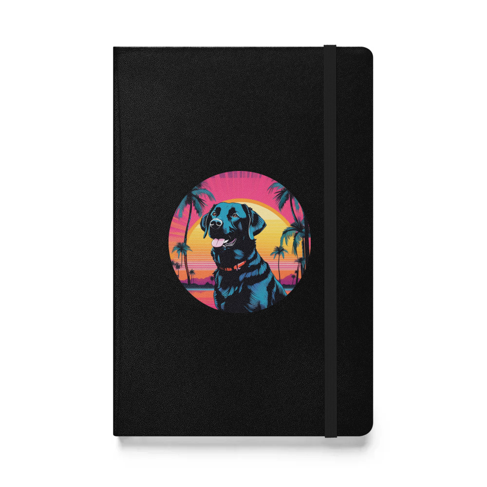 PugMug Custom Black Labrador Retriever Hardcover Bound Notebook