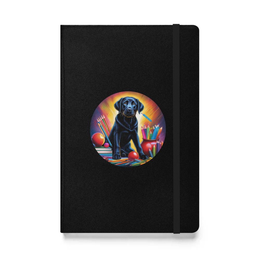 PugMug Custom Black Labrador Retriever Hardcover Bound Notebook