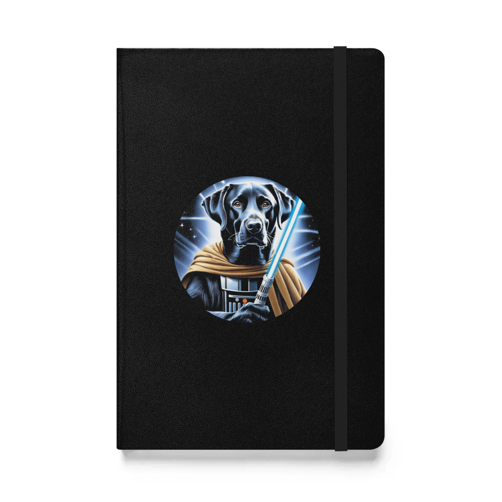 PugMug Custom Black Labrador Retriever Hardcover Bound Notebook