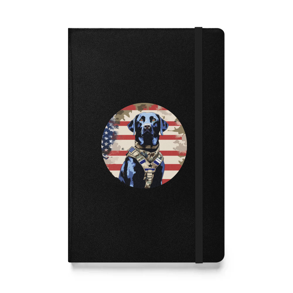 PugMug Custom Black Labrador Retriever Hardcover Bound Notebook