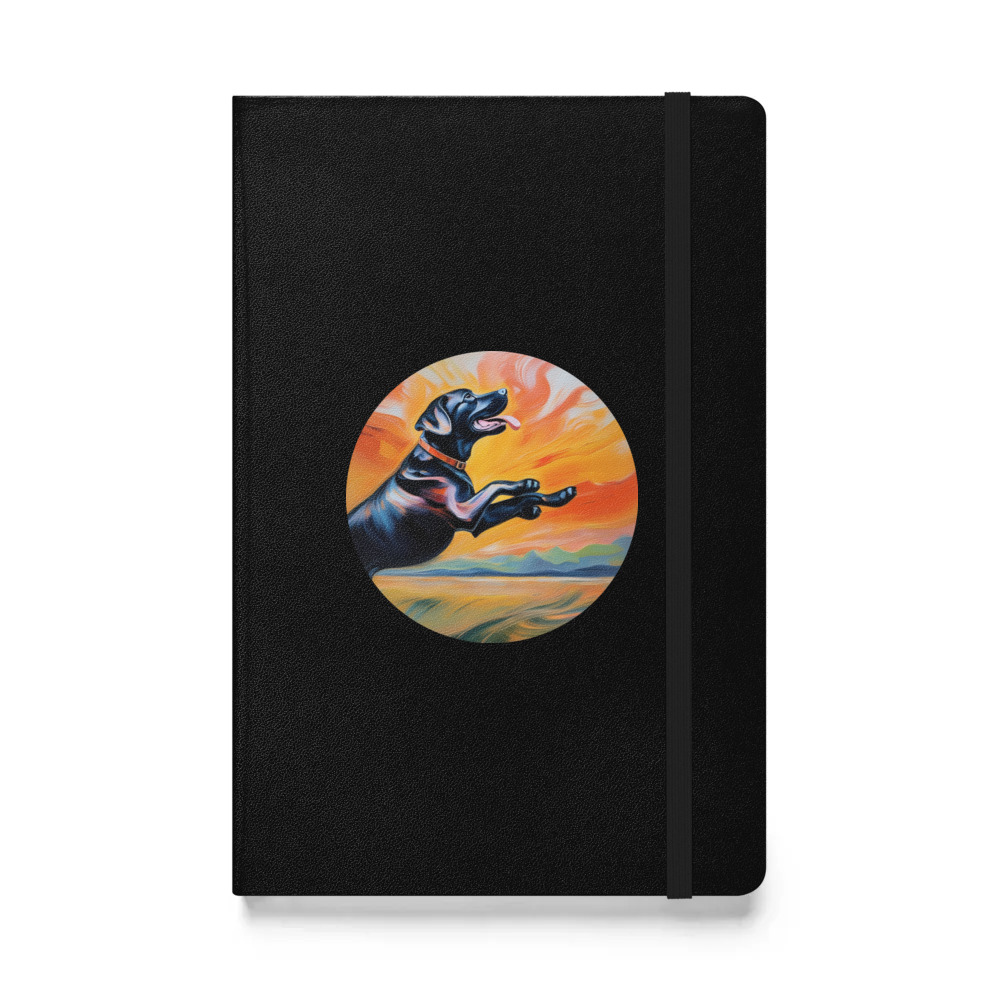 PugMug Custom Black Labrador Retriever Hardcover Bound Notebook