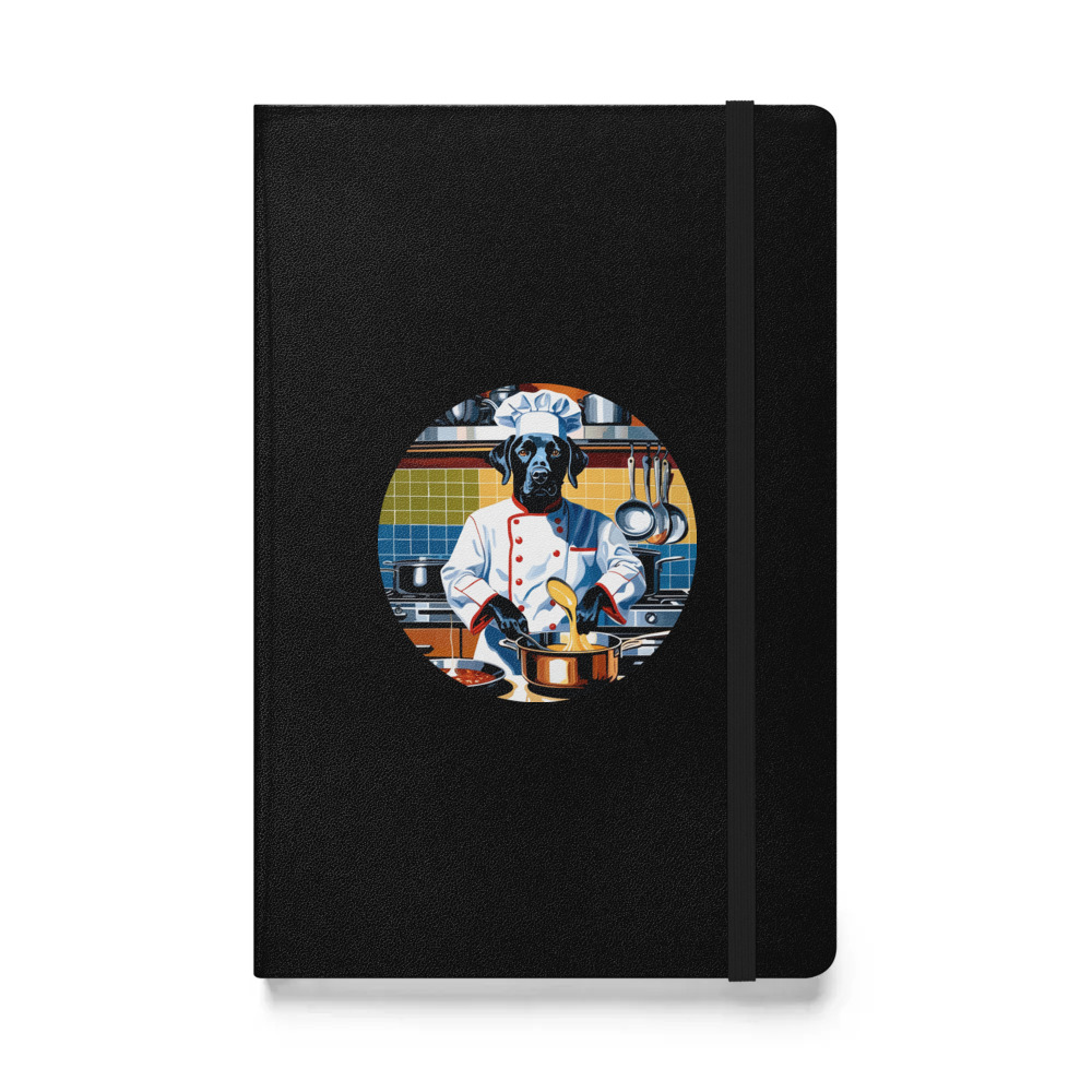 PugMug Custom Black Labrador Retriever Hardcover Bound Notebook