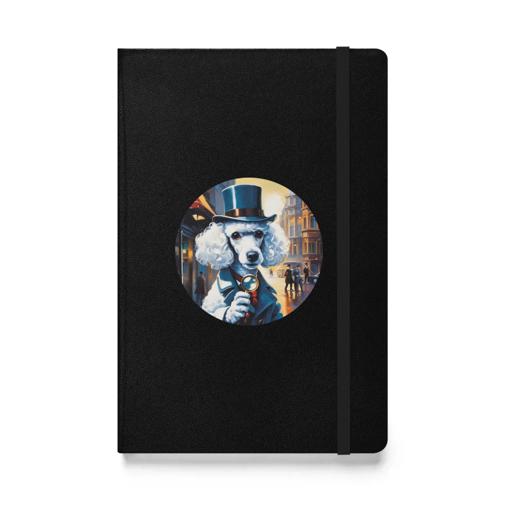 PugMug Custom White Poodle Hardcover Bound Notebook