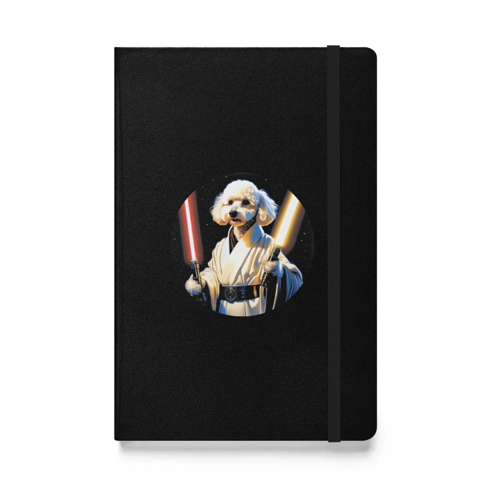 PugMug Custom White Poodle Hardcover Bound Notebook