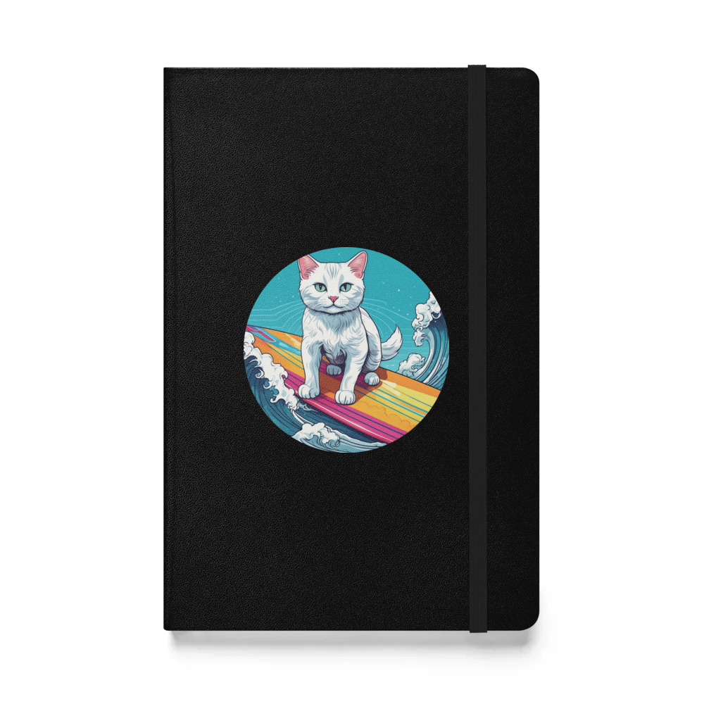 PugMug Custom White Companion Cat Hardcover Bound Notebook