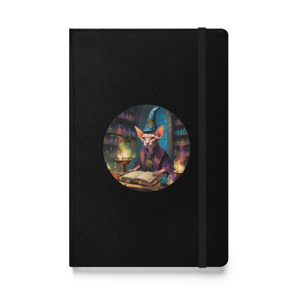 PugMug Custom Tabby Sphynx Cat Hardcover Bound Notebook
