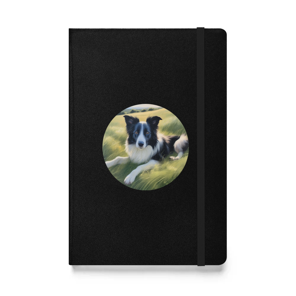 PugMug Custom Border Collie Hardcover Bound Notebook