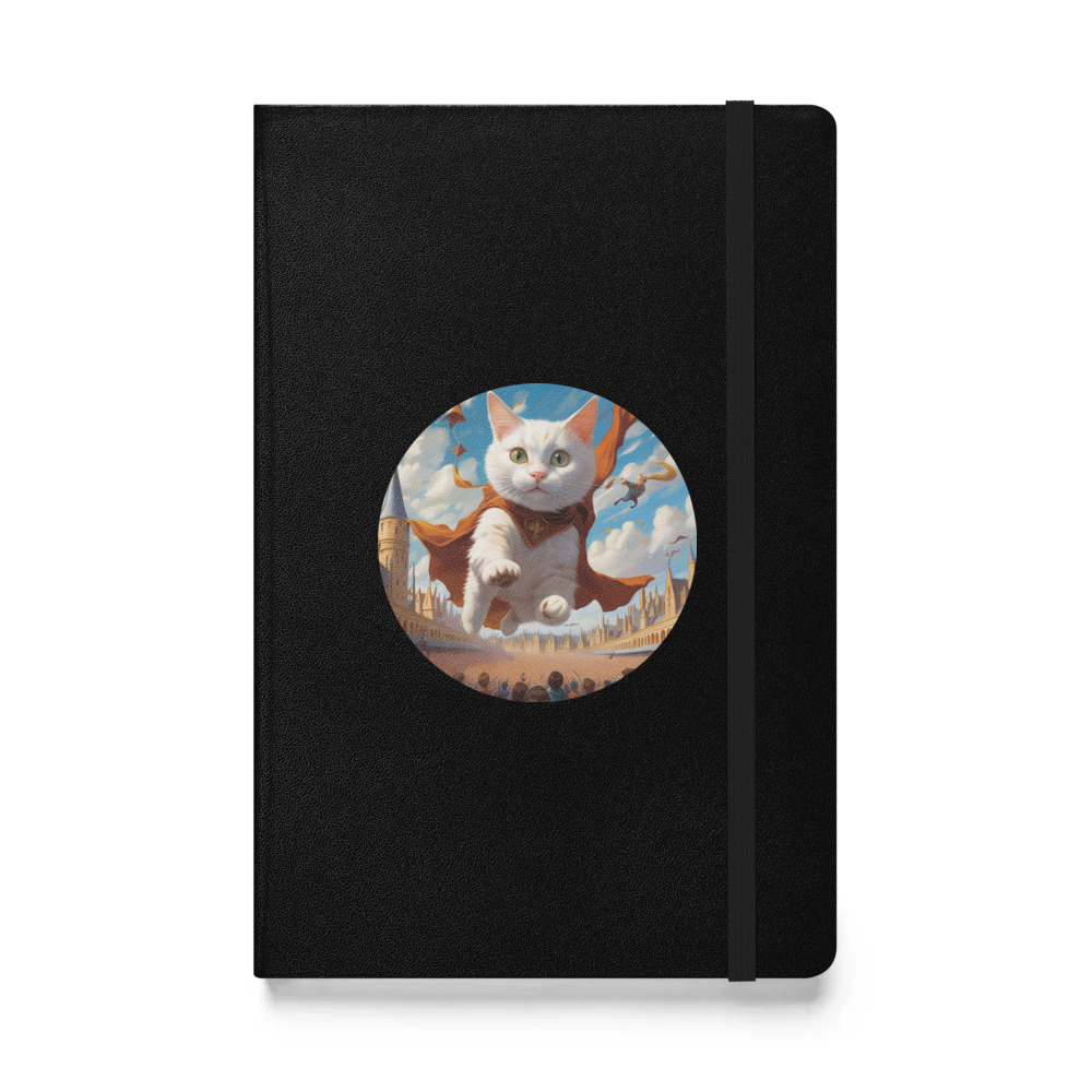 PugMug Custom White Companion Cat Hardcover Bound Notebook