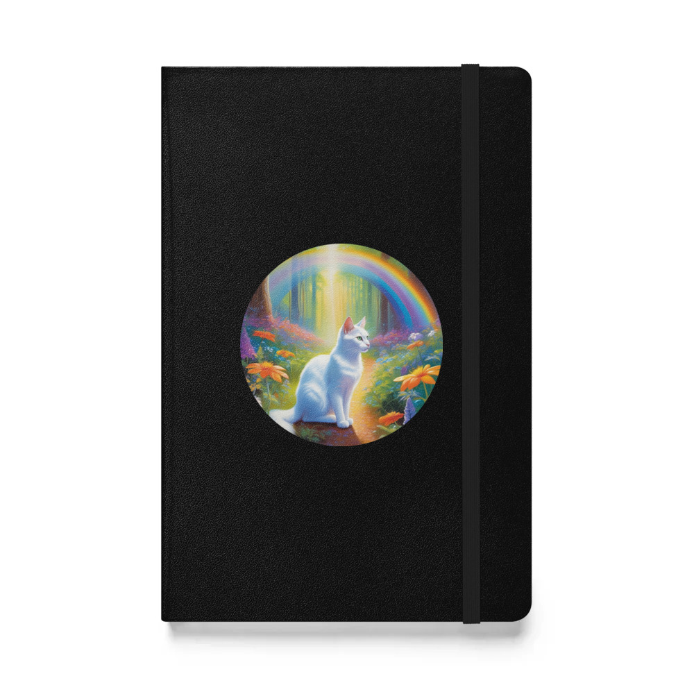 PugMug Custom White Companion Cat Hardcover Bound Notebook