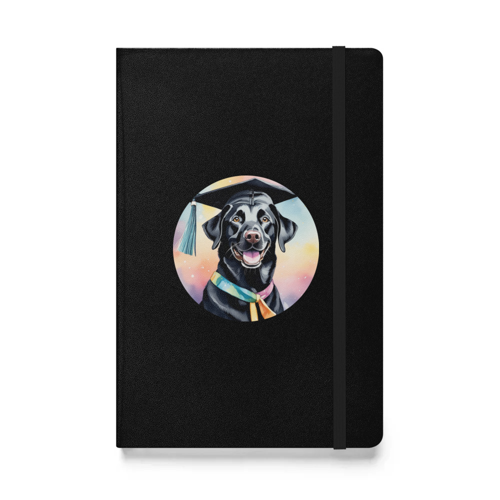 PugMug Custom Black Labrador Retriever Hardcover Bound Notebook