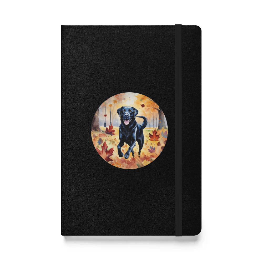 PugMug Custom Black Labrador Retriever Hardcover Bound Notebook