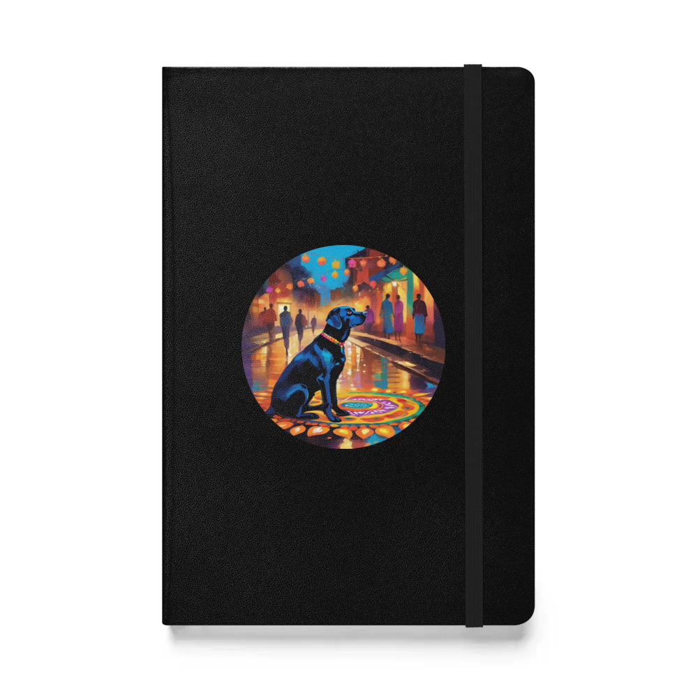 PugMug Custom Black Labrador Retriever Hardcover Bound Notebook