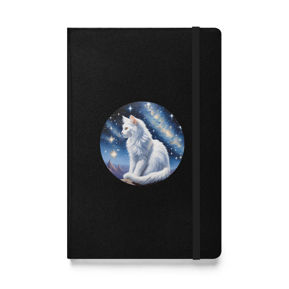 PugMug Custom White Companion Cat Hardcover Bound Notebook