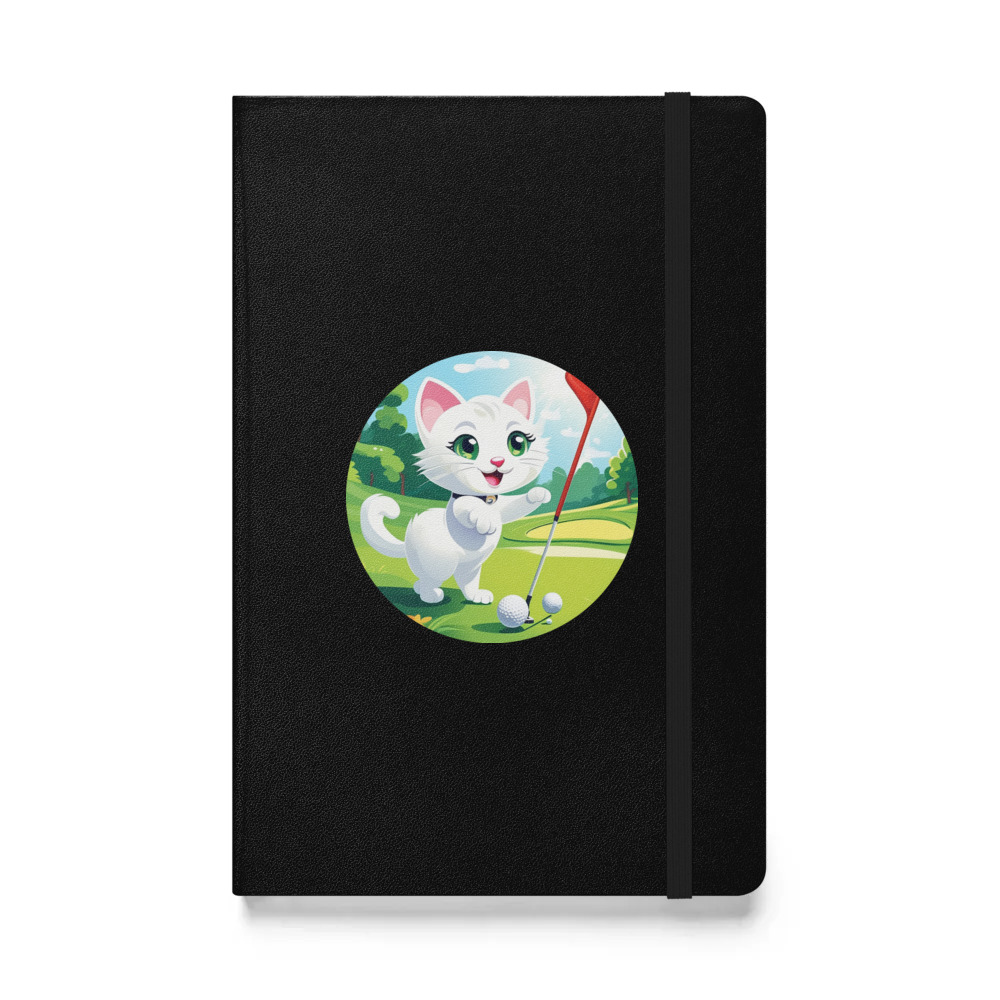PugMug Custom White Companion Cat Hardcover Bound Notebook