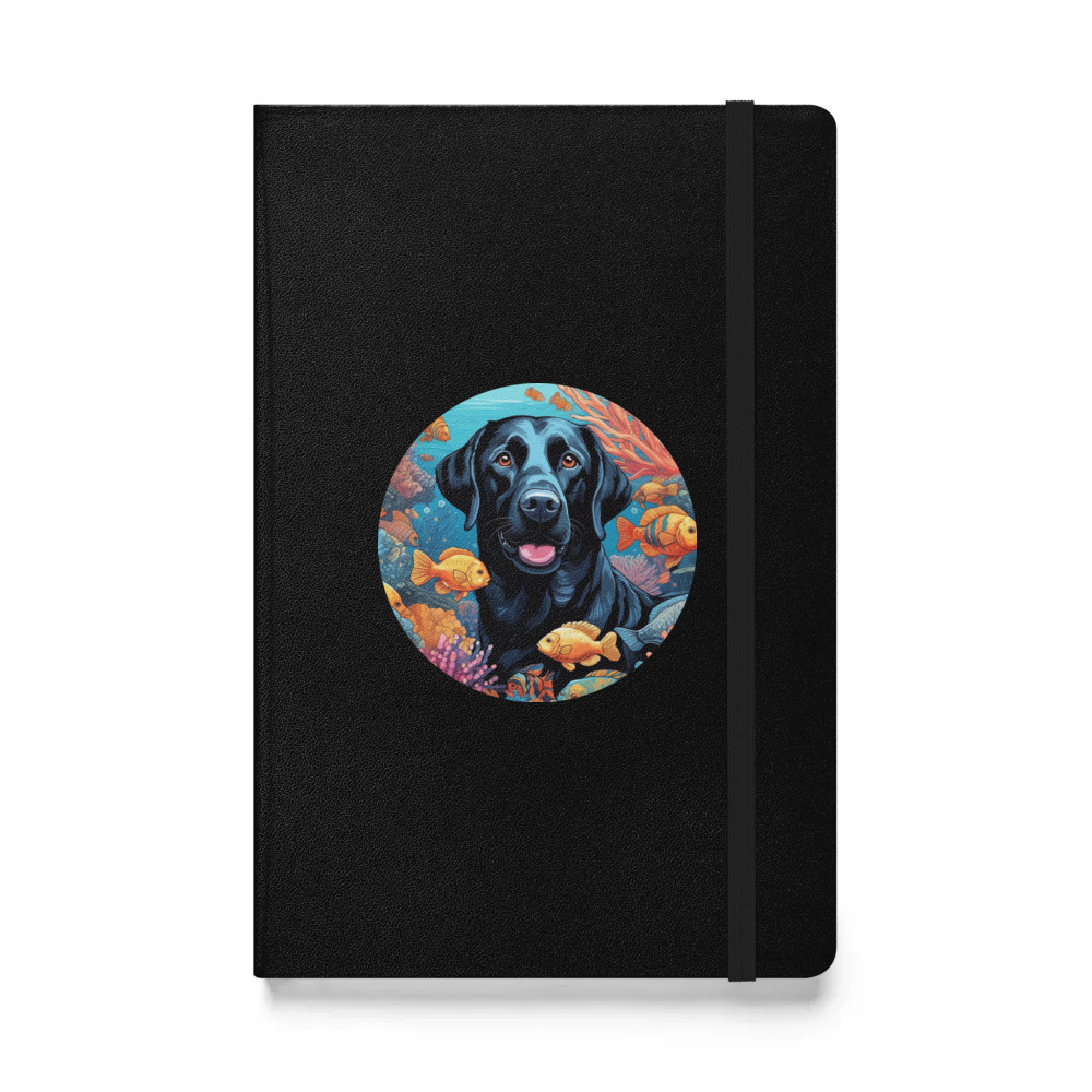 PugMug Custom Black Labrador Retriever Hardcover Bound Notebook
