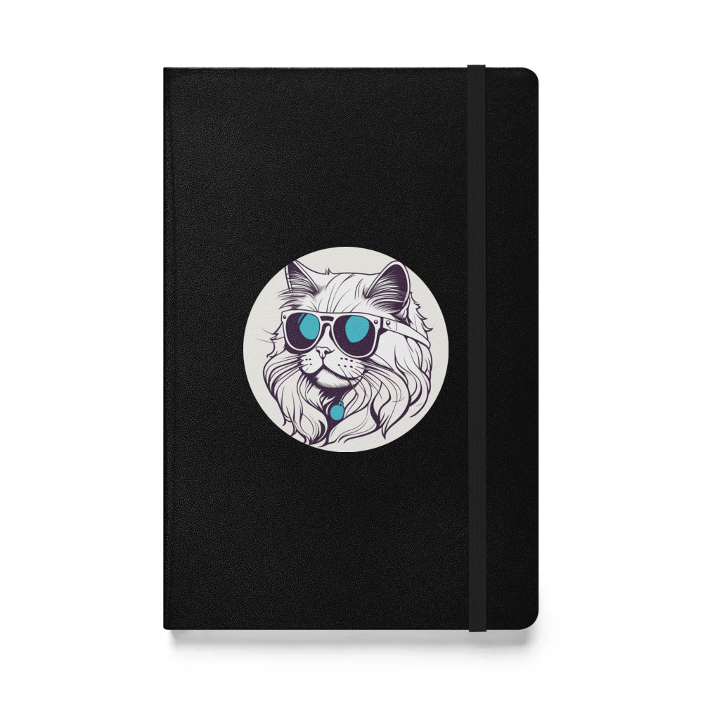 PugMug Custom White Persian Cat Hardcover Bound Notebook