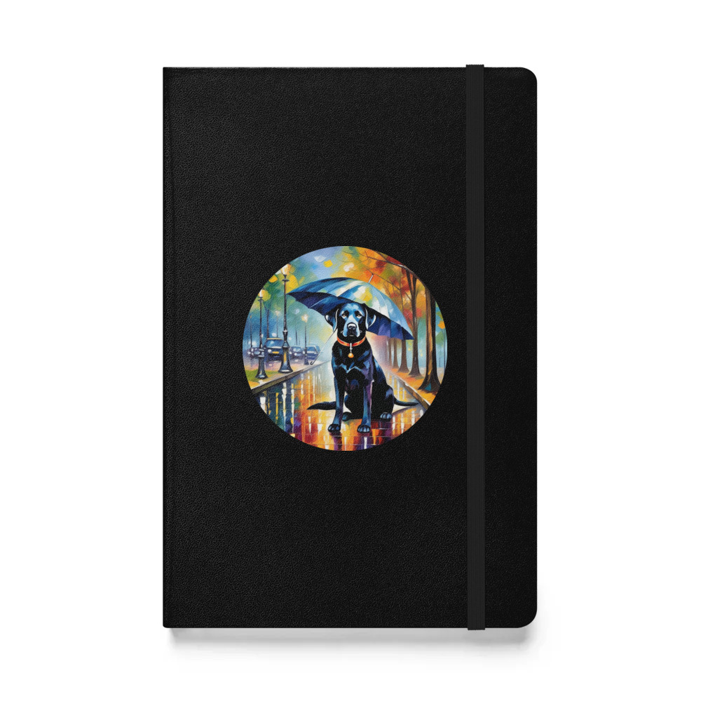 PugMug Custom Black Labrador Retriever Hardcover Bound Notebook