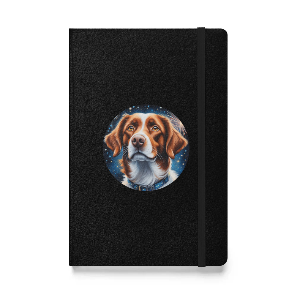 PugMug Custom Brittany Dog Hardcover Bound Notebook