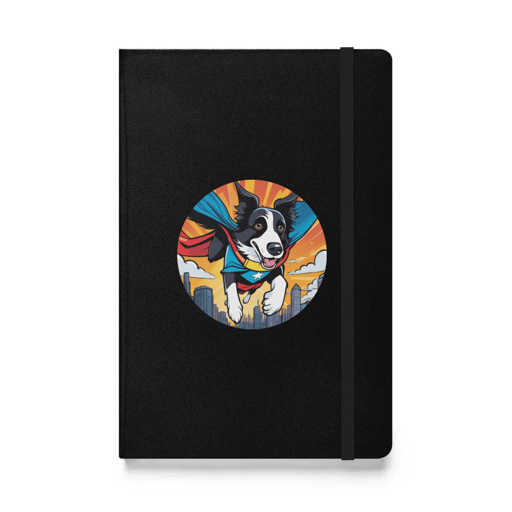 PugMug Custom Border Collie Hardcover Bound Notebook