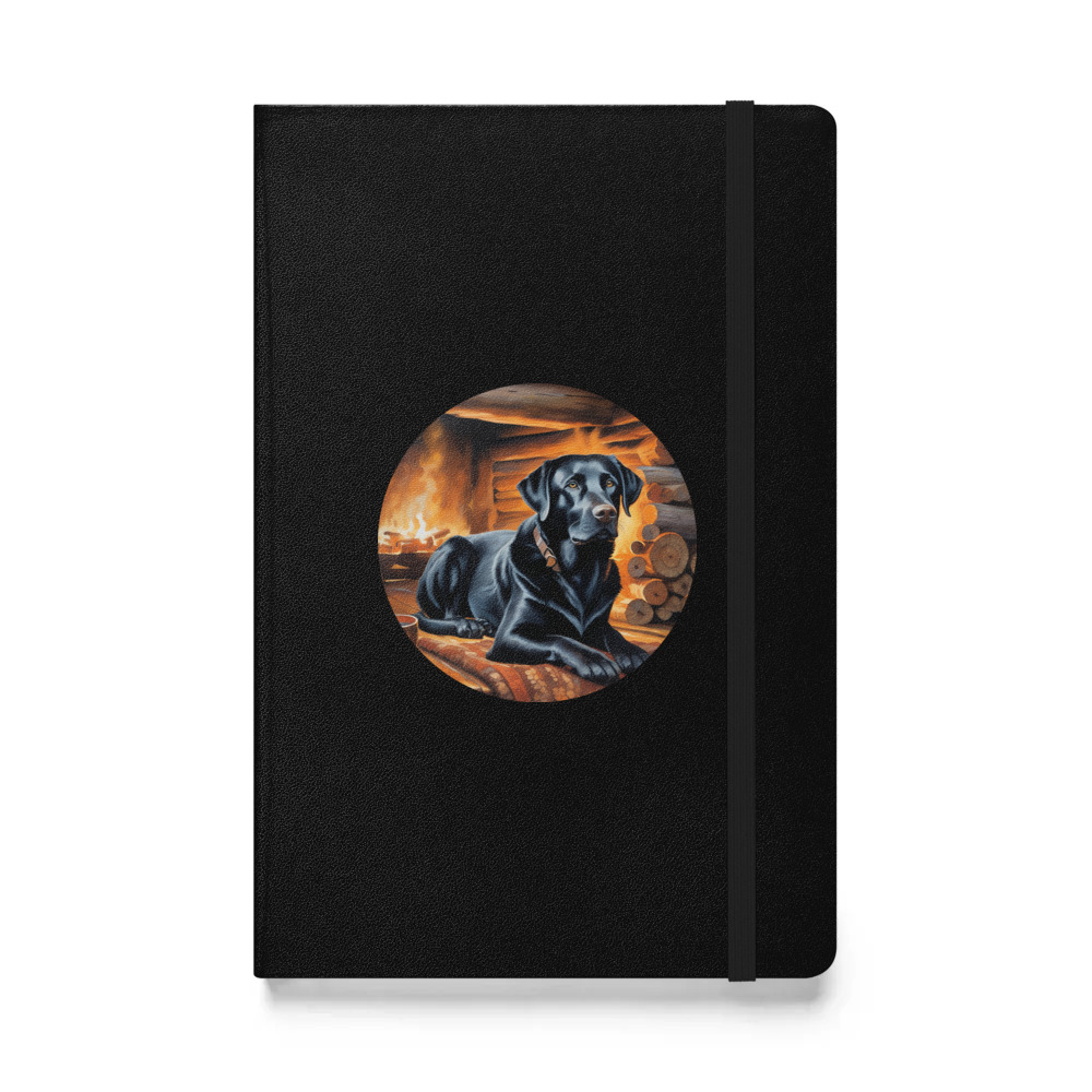 PugMug Custom Black Labrador Retriever Hardcover Bound Notebook