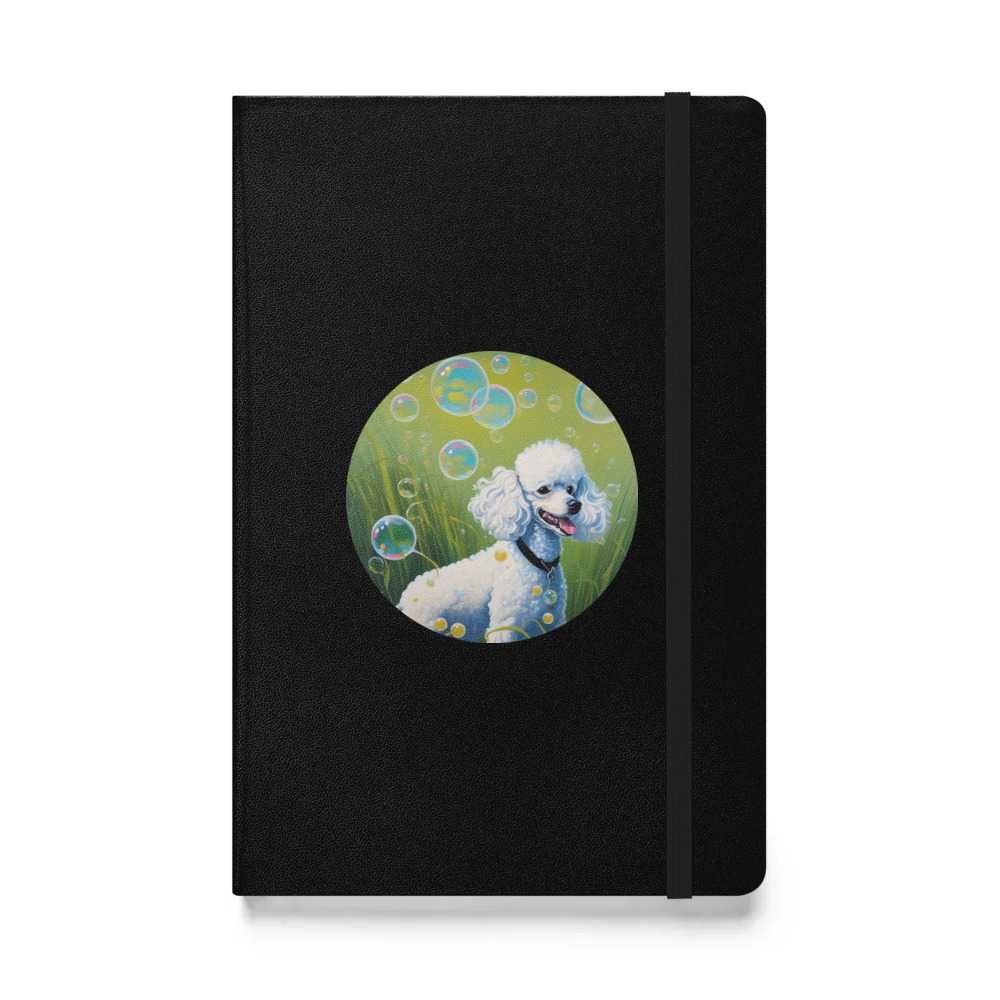 PugMug Custom White Poodle Hardcover Bound Notebook