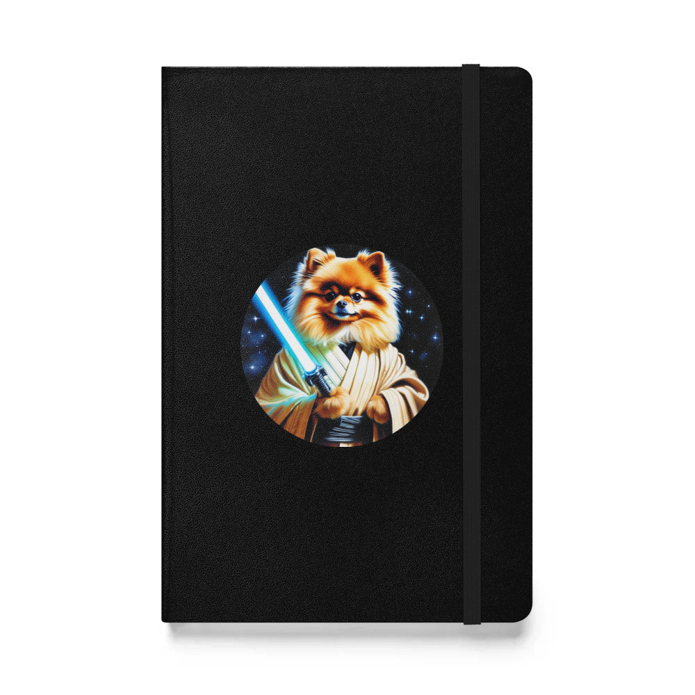 PugMug Custom Tan Pomeranian Hardcover Bound Notebook