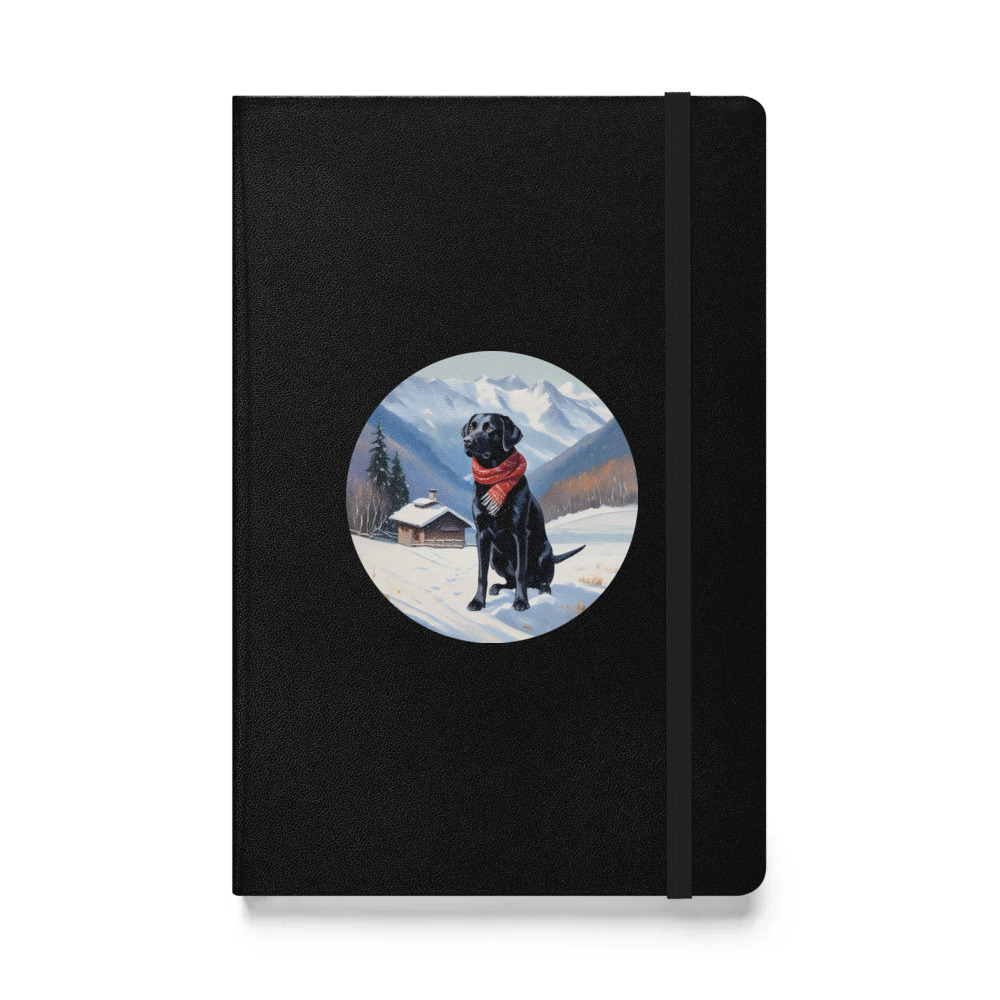 PugMug Custom Black Labrador Retriever Hardcover Bound Notebook