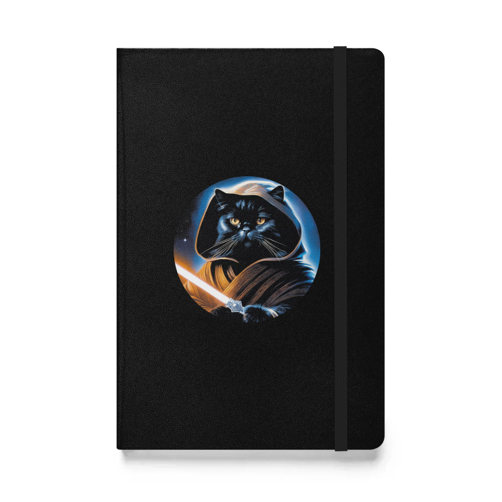PugMug Custom Black Persian Cat Hardcover Bound Notebook