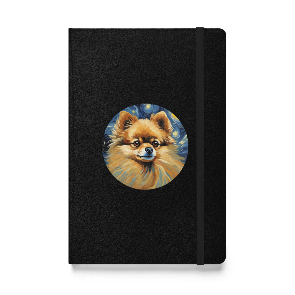PugMug Custom Tan Pomeranian Hardcover Bound Notebook