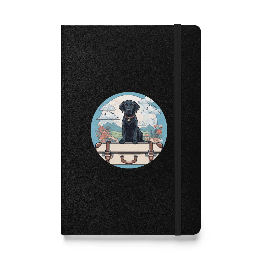 PugMug Custom Black Labrador Retriever Hardcover Bound Notebook